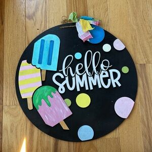 Colorful Summer Popsicle Hanging Door Decor